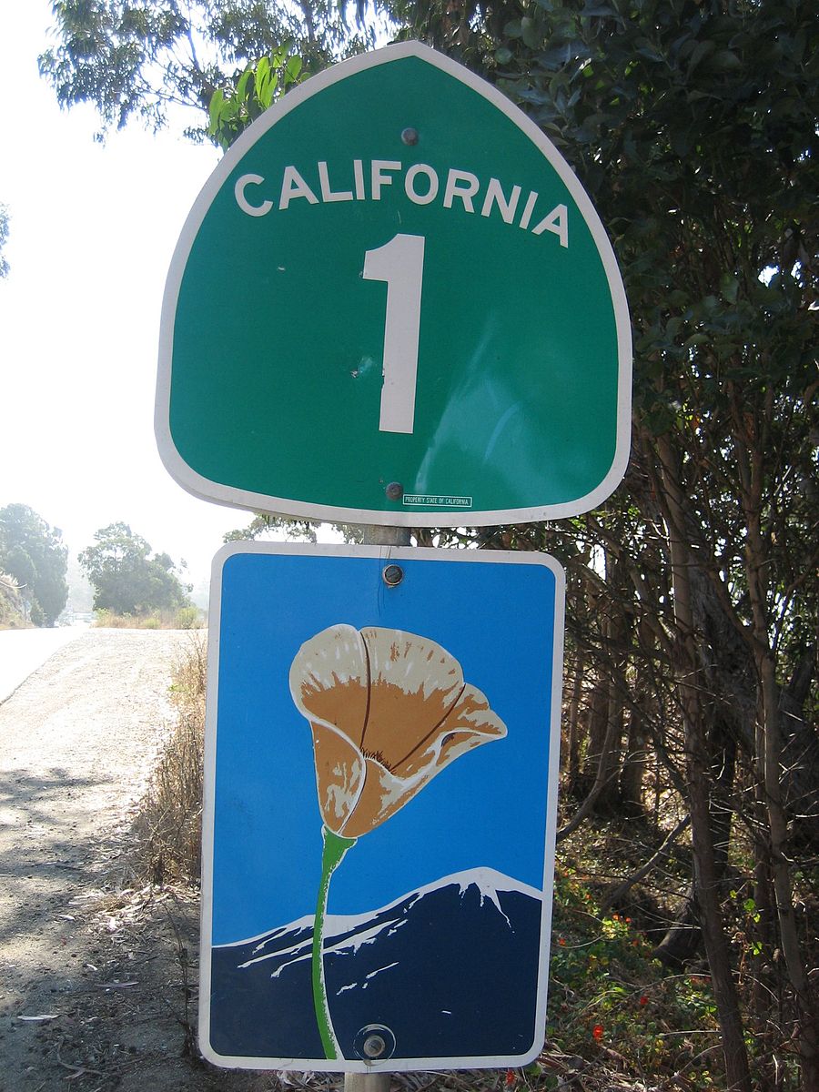 California_State_Route_1_All_American_Road_sign